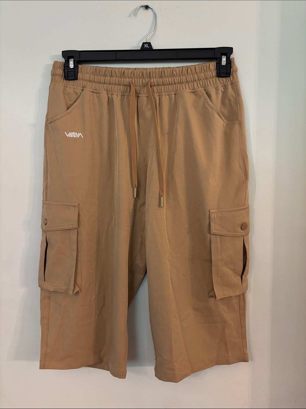 Cargo Drawstring Shorts in Tan